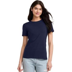 Jockey Women’s Activewear Organic Cotton Stretch Short Sleeve Tee(Jockey Blue)