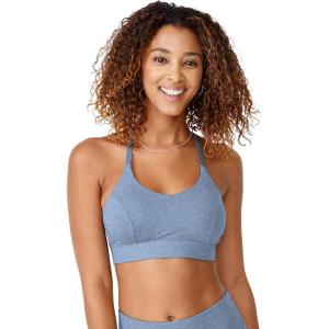 Jockey Women’s Bra Low Impact T-Back Sports Bra(Dusk Blue Heather)