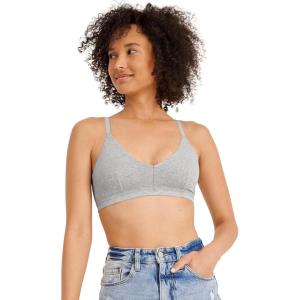 Jockey Women’s Bra Organic Cotton Stretch Triangle Bralette(Grey Heather)