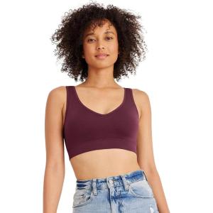 Jockey Women’s Bra Seamfree Back Smoothing Bralette(Deep Sangria)