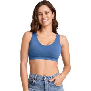 Jockey Women’s Bra Seamfree Cotton Blend Light Support Bralette(True Blue)