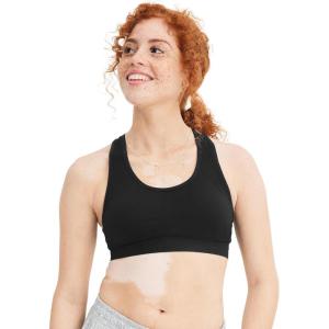 Jockey Women’s Bra Seamfree Mid Impact Sports Bra(Black Night)
