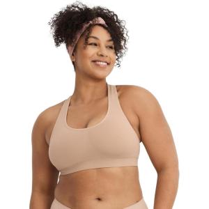 Jockey Women’s Bra Seamfree Mid Impact Sports Bra(Light Beige)