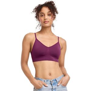 Jockey Women’s Bra Seamfree Stretch Cami Strap Bralette(Vintage Plum)