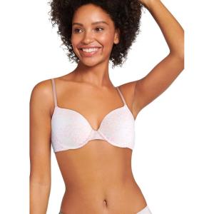 Jockey Women’s Bra Smooth & Sleek Microfiber Demi Coverage Underwire T-Shirt Bra(Tempest Leopard)