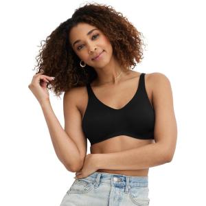 Jockey Women’s Bra Smooth & Sleek Microfiber Full Coverage Wirefree Unlined T-Shirt Bra(Black Night)