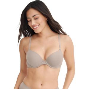 Jockey Women’s Bra Smooth & Sleek Supersoft Demi Coverage Underwire T-Shirt Bra(Grey Seed)