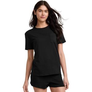 Jockey Women’s Loungewear Cotton Modal Short Sleeve Tee(Black)