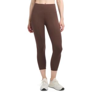 Jockey Womens Pintuck Pocket Crop Leggings(Chocolate Martini)