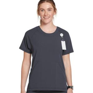 Jockey Women’s Scrubs Women’s Comfort Crew Scrub Top(Charcoal)