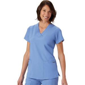 Jockey Women’s Scrubs Women’s V-Neck Crossover Scrub Top(Ceil)