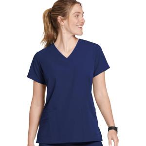 Jockey Women’s Scrubs Women’s V-Neck Crossover Scrub Top(New Navy)