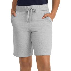Jockey Women’s Sleepwear Organic Cotton Stretch Bermuda Short(Grey Heather)