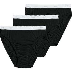 Jockey Women’s Underwear Classic French Cut – 3 Pack(Black)