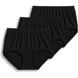 Jockey Women’s Underwear Comfies Microfiber Brief – 3 Pack(Black)