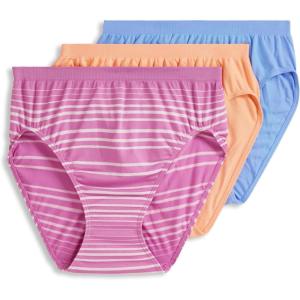 Jockey Women’s Underwear Comfies Microfiber French Cut – 3 Pack(Peach Smoothie)