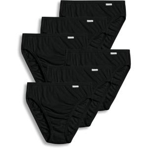Jockey Women’s Underwear Elance French Cut – 6 Pack(Black)