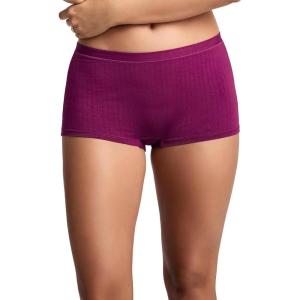 Jockey Women’s Underwear Light & Airy Boyshort(Deep Plum)