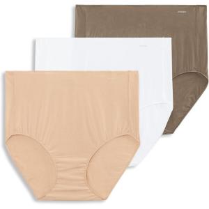 Jockey Women’s Underwear No Panty Line Promise Tactel Brief – 3 Pack(White/Light/Deep Beige)