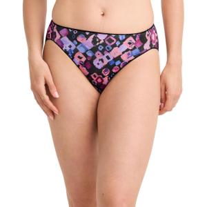 Jockey Women’s Underwear No Panty Line Promise Tactel Hi Cut(Purple Diamonds)
