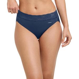 Jockey Women’s Underwear No Panty Line Promise Tactel Lace Bikini(Nocturne Blue)