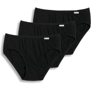 Jockey Women’s Underwear Plus Size Elance Bikini – 3 Pack(Black)