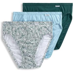 Jockey Women’s Underwear Plus Size Elance French Cut – 3 Pack(Cactus Pine/Flowering Line/Bleached)
