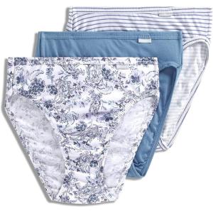 Jockey Women’s Underwear Plus Size Elance French Cut – 3 Pack(Fresh Coast/Montauk Stripe/Paisley Floral)