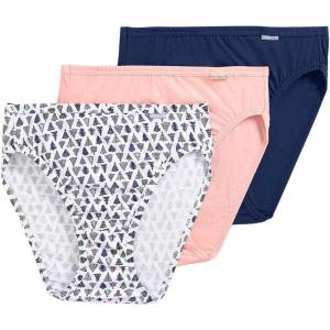 Jockey Women’s Underwear Plus Size Elance French Cut – 3 Pack(Invisible Pink/Alba Trees/Inkwell)