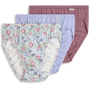 Jockey Women’s Underwear Plus Size Elance French Cut – 3 Pack(Mythos Garden)