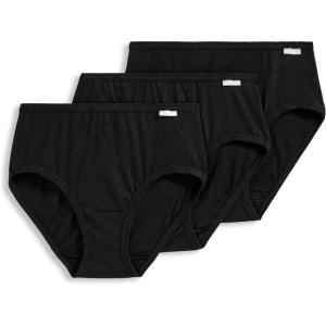 Jockey Women’s Underwear Plus Size Elance Hipster – 3 Pack(Black)