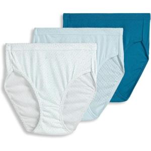 Jockey Women’s Underwear Plus Size Elance Hipster – 3 Pack(Really Teal/Blue Melody Dot/Echo Blue)