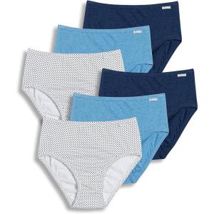 Jockey Women’s Underwear Plus Size Elance Hipster – 6 Pack(Deep Blue Heather/Deep Blue Dot/Sea Blue Heather)
