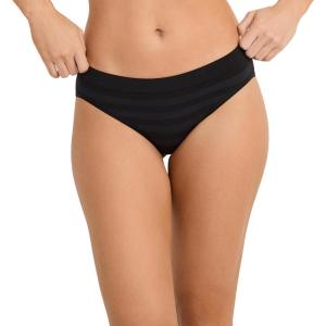 Jockey Women’s Underwear Seamfree Bikini(Black Stripe)