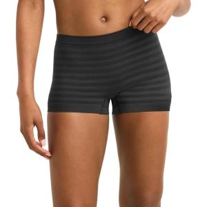 Jockey Women’s Underwear Seamfree Boyshort(Black Stripe)