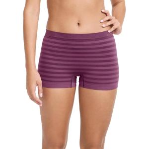 Jockey Women’s Underwear Seamfree Boyshort(Plum Stripe)