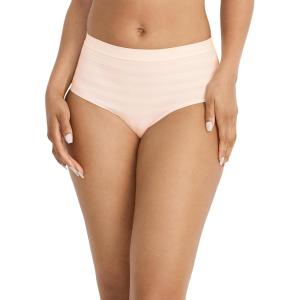 Jockey Women’s Underwear Seamfree Brief(Peach Ice Stripe)