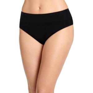 Jockey Women’s Underwear Seamfree Comfort Waist Thong(Black)