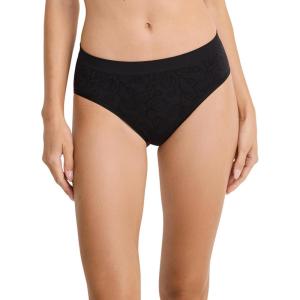Jockey Women’s Underwear Seamfree Hi-Cut(Black Jacquard)