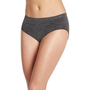 Jockey Women’s Underwear Smooth & Shine Seamfree Hipster(Black Heather)