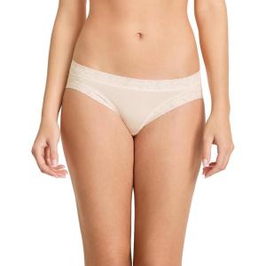 Jockey Women’s Underwear Soft Stretch Lace Microfiber Bikini(Peach Ice)
