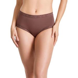 Jockey Women’s Underwear Soft Stretch Lace Microfiber Brief(Tuscan Brown)