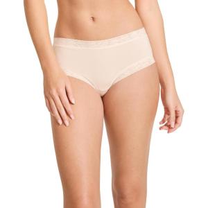 Jockey Women’s Underwear Soft Stretch Lace Microfiber Hipster(Peach Ice)