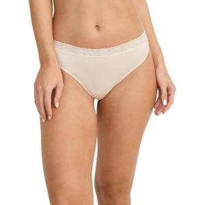 Jockey Women’s Underwear Soft Stretch Lace Microfiber Thong(Peach Ice)