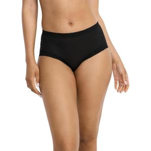 Jockey Women’s Underwear Soft Stretch Lace Supersoft Brief(Black)