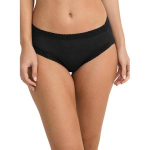 Jockey Women’s Underwear Soft Stretch Lace Supersoft Hi Cut(Black)