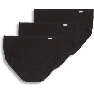 Jockey Women’s Underwear Supersoft Brief – 3 Pack(Black)