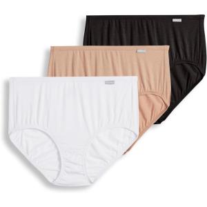 Jockey Women’s Underwear Supersoft Brief – 3 Pack(Black/Light/Ivory)