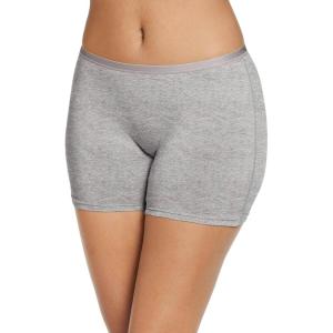 Jockey Women’s Underwear Worry Free Cotton Stretch Moderate Absorbency Boxer Brief(Grey Stone)