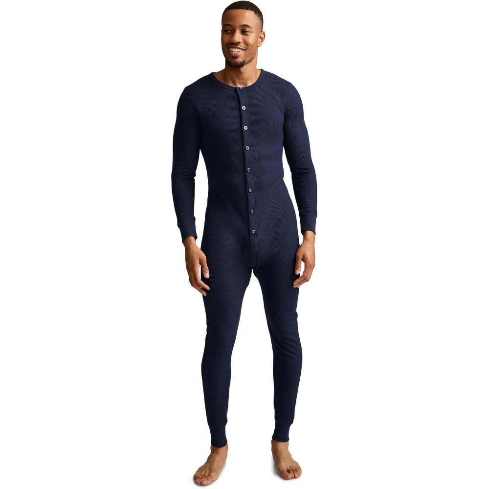 imageJockey Mens Loungewear Mens Waffle Union Suit